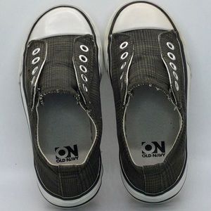 Sneakers Slip on green plaid size 12 by Old Navy canvas shoes